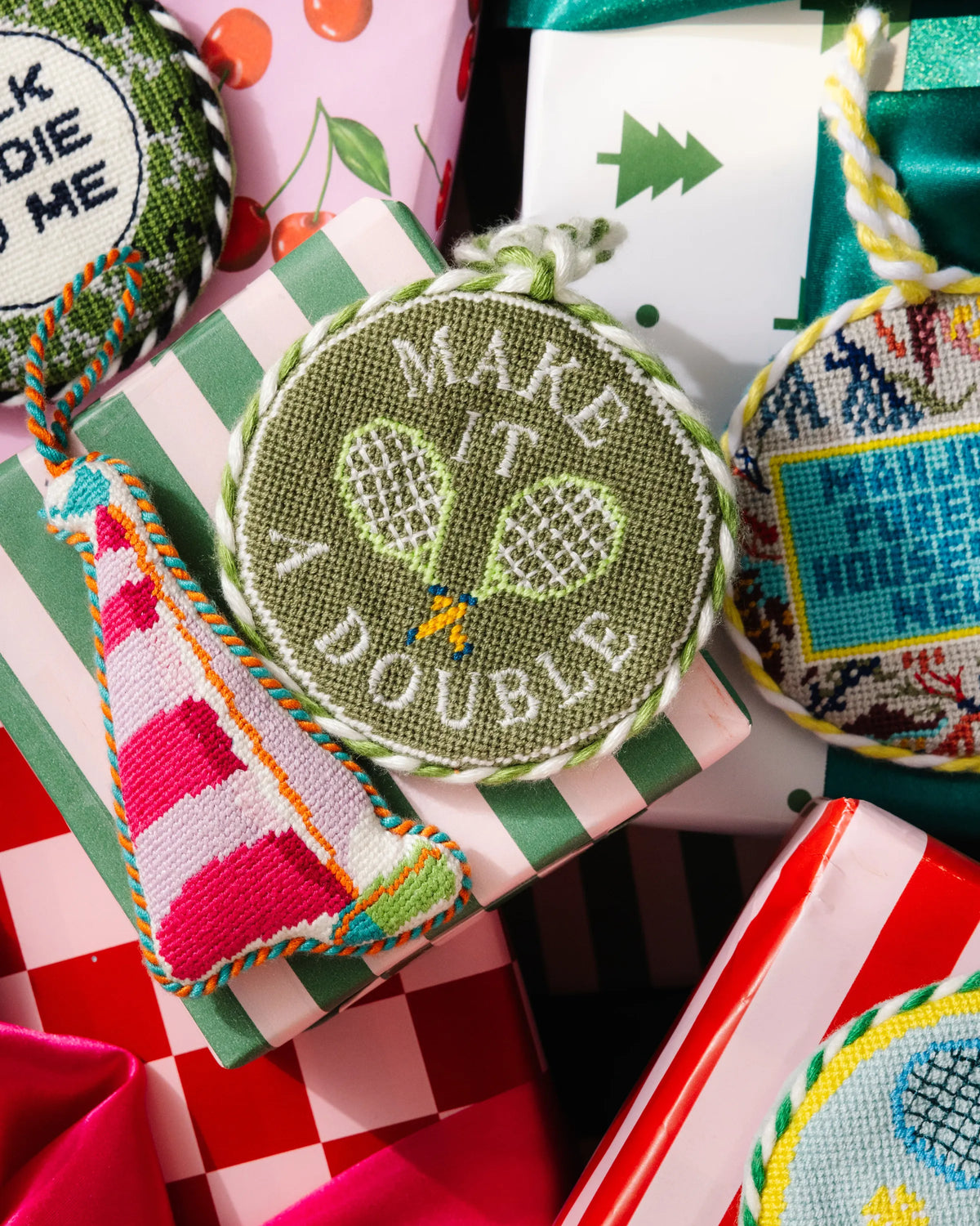 Needlepoint Ornament - Make it a Double - Furbish Studio