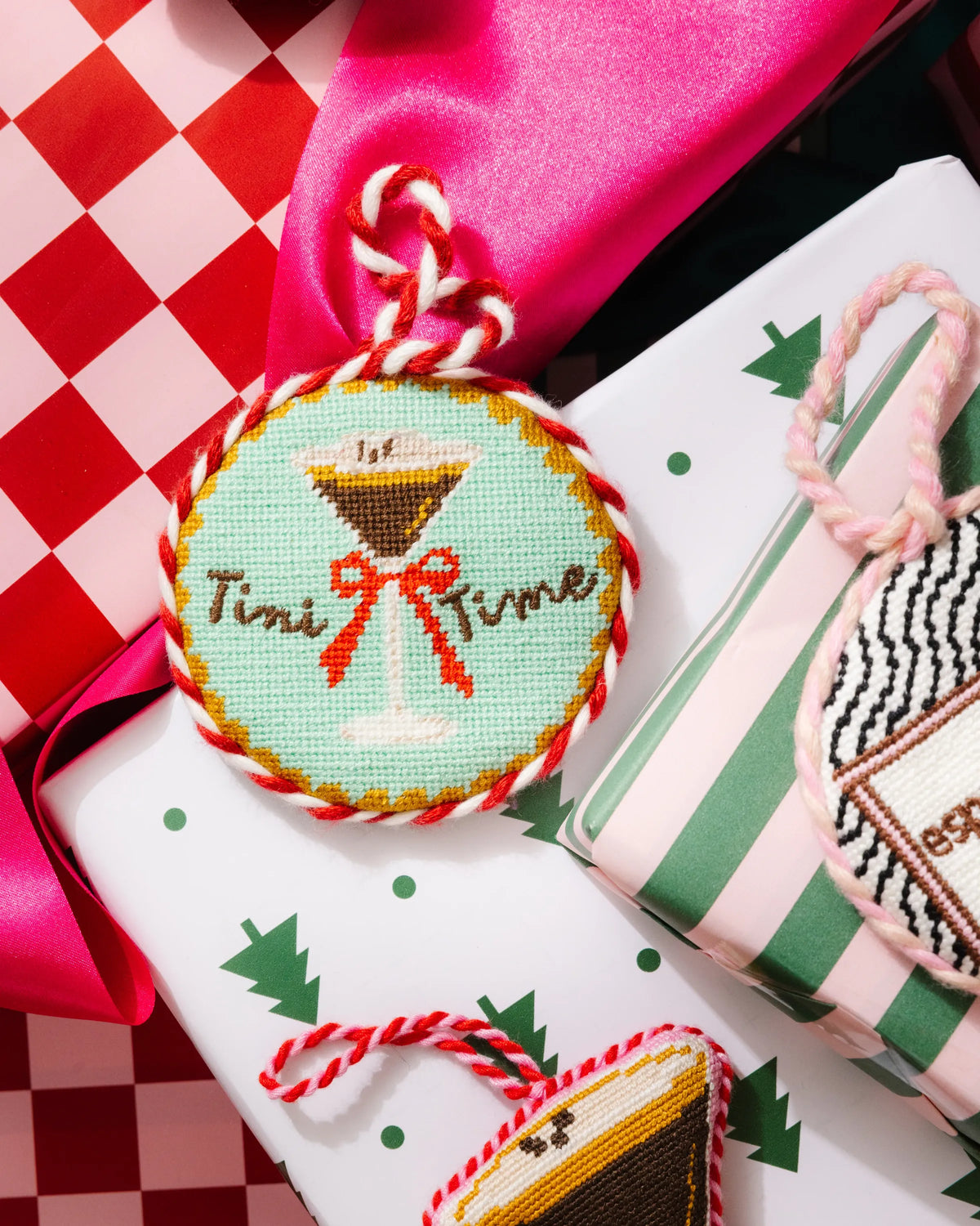 Needlepoint Ornament - Tini Time - Furbish Studio