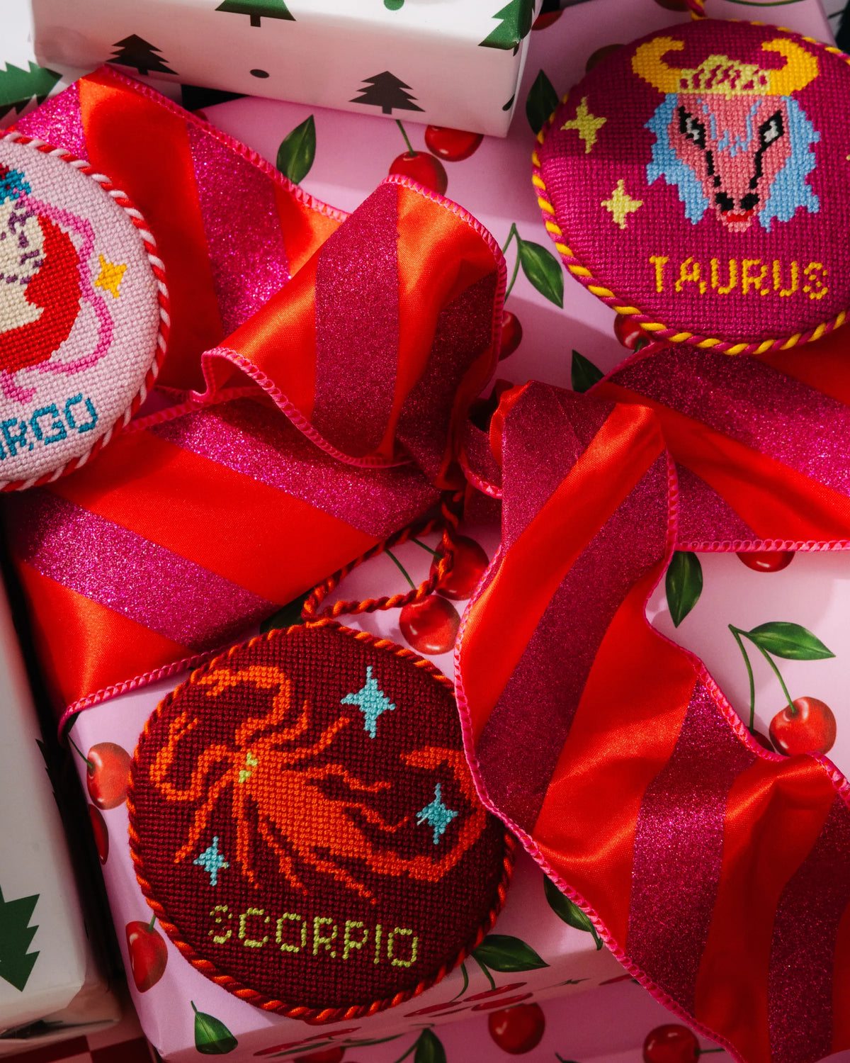 Needlepoint Zodiac Ornament - Taurus - Furbish Studio