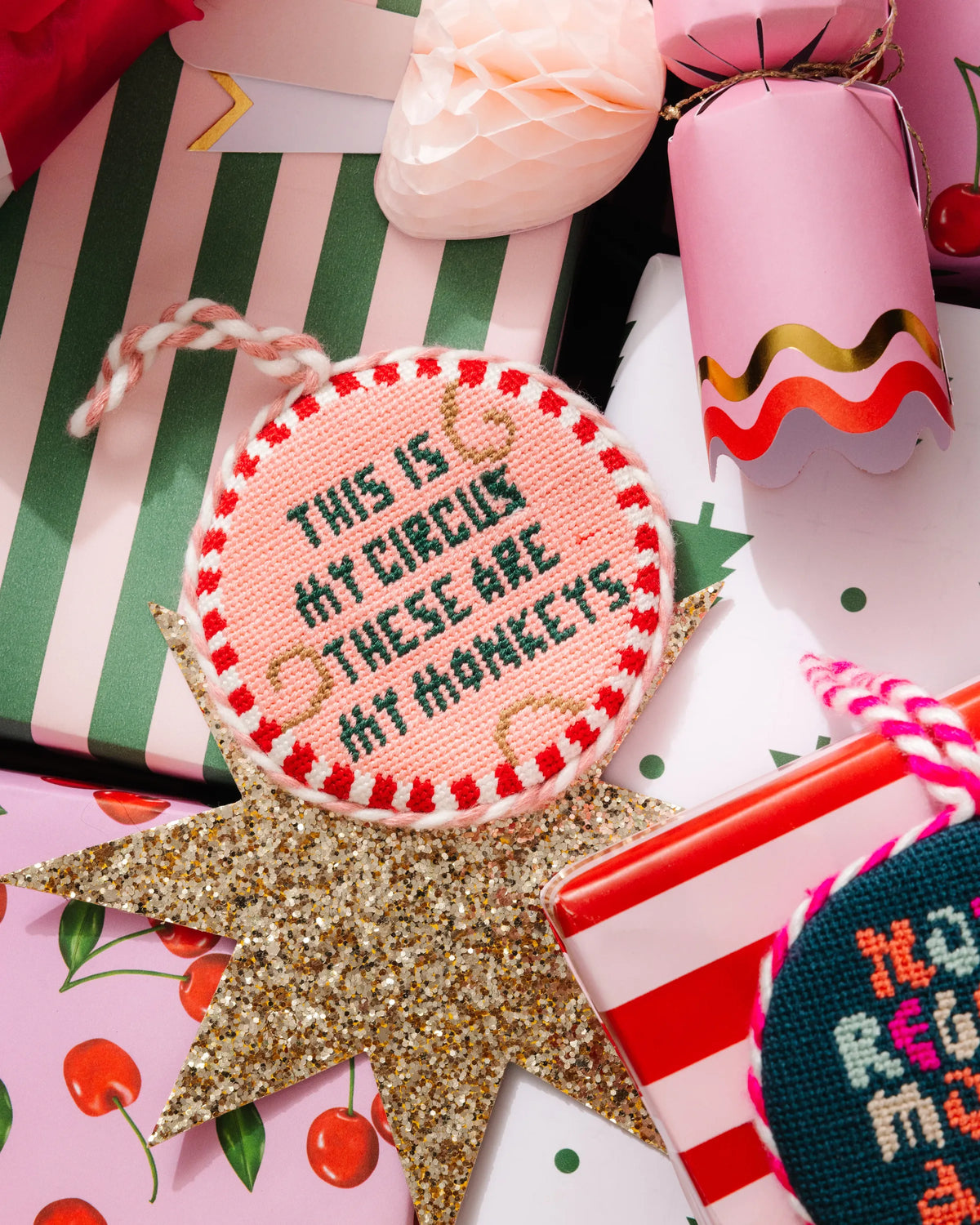 Needlepoint Ornament - This Is My Circus - Furbish Studio