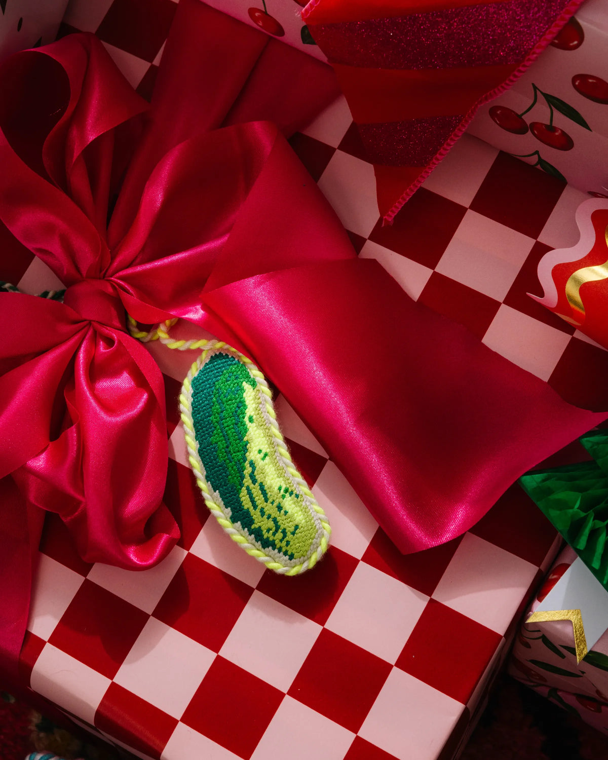 Needlepoint Icon Ornament - Pickle - Furbish Studio