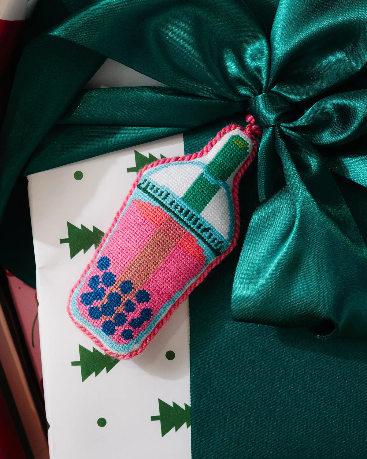 Needlepoint Icon Ornament - Boba - Furbish Studio