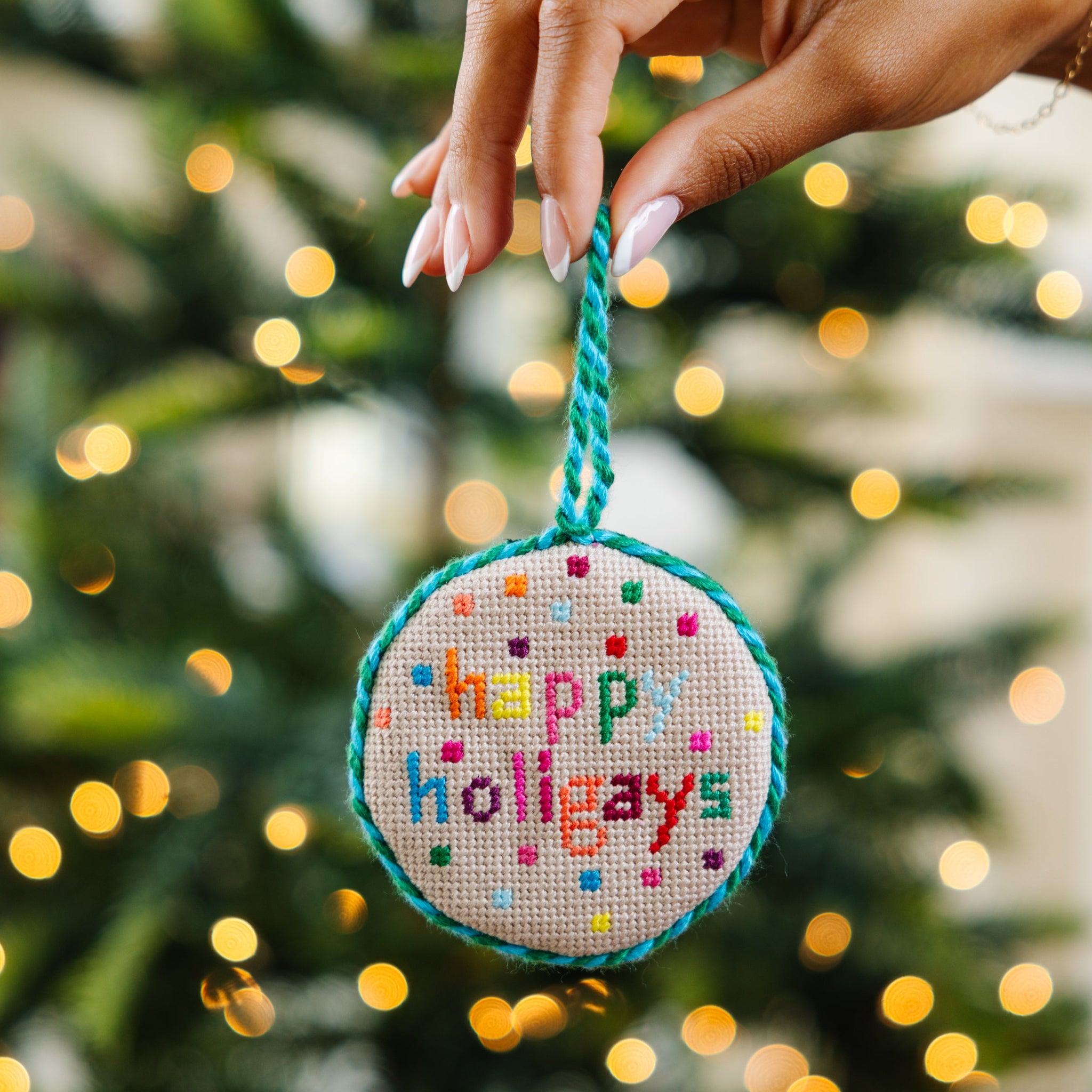 Needlepoint Ornament Holigays