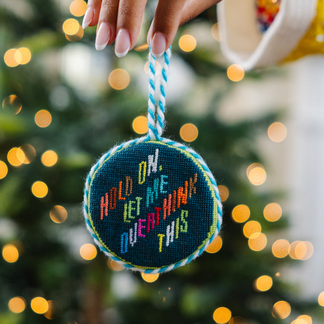 Needlepoint Ornament - Overthink - Furbish Studio