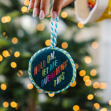Needlepoint Ornament - Overthink - Furbish Studio