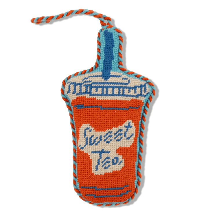 Needlepoint Icon Ornament - Sweet Tea - Furbish Studio