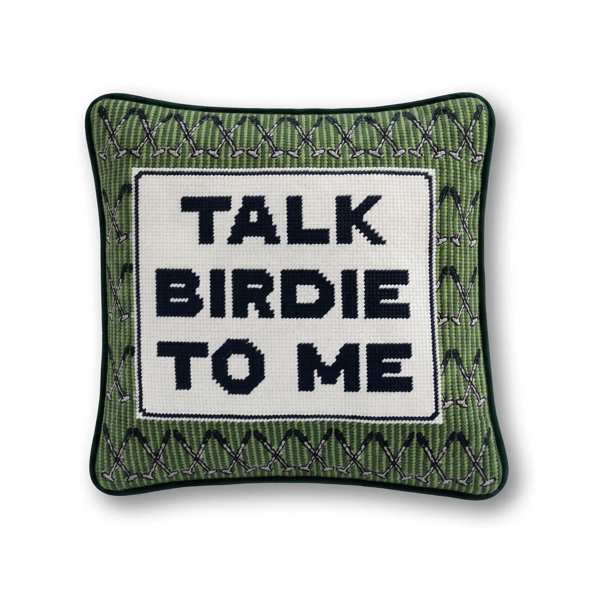 Talk Birdie To Me Needlepoint Pillow - Furbish Studio
