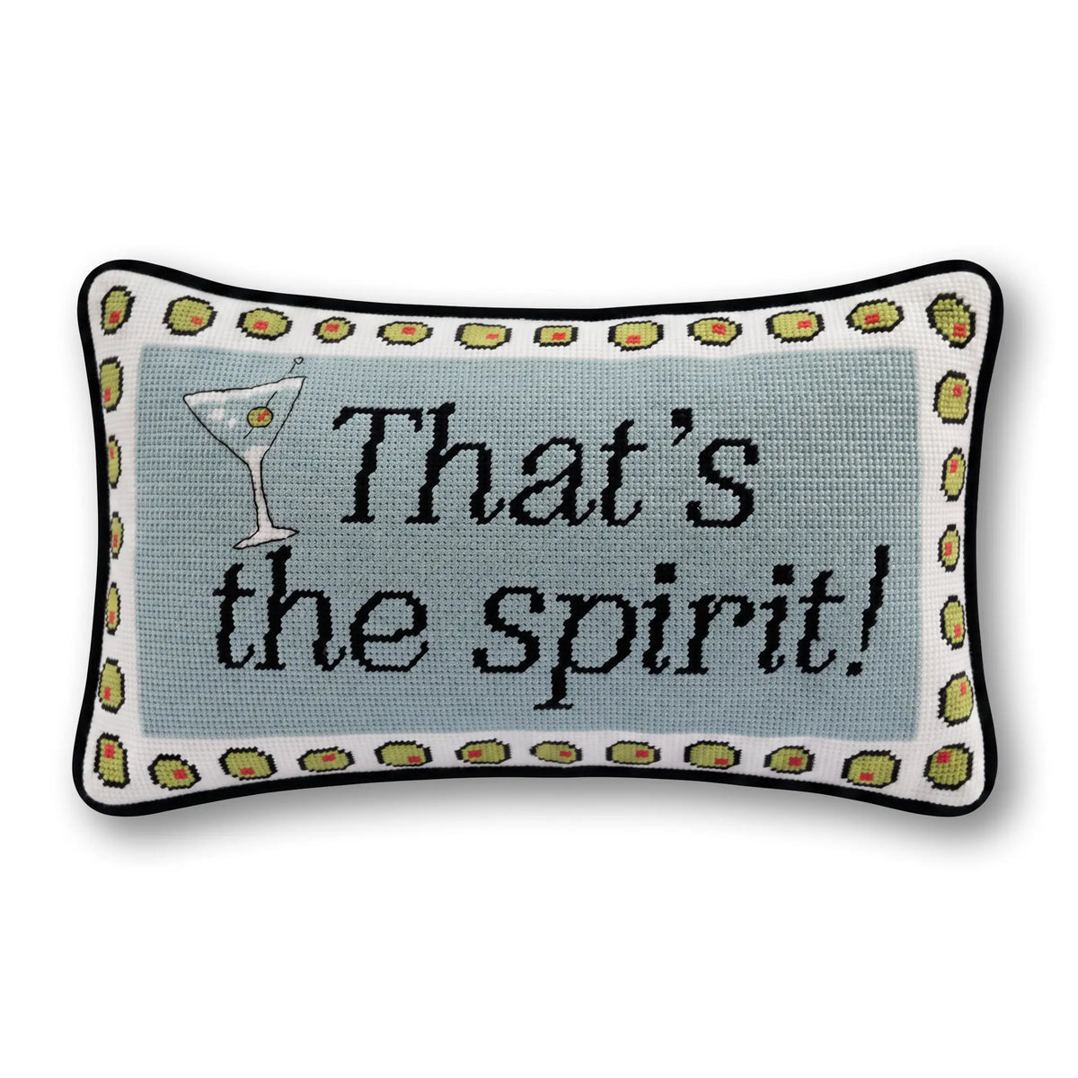 That's The Spirit Needlepoint Pillow - Furbish Studio
