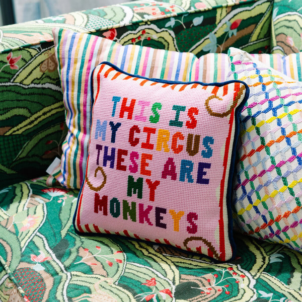 My Circus Needlepoint Pillow - Furbish Studio
