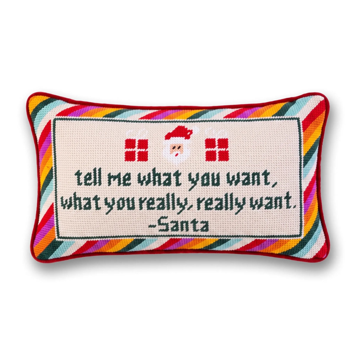 Tell Me What You Want Needlepoint Pillow - Furbish Studio