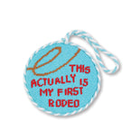 Needlepoint Ornament - First Rodeo - Furbish Studio