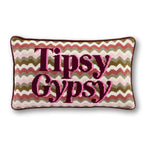 Tipsy Gypsy Needlepoint Pillow - Furbish Studio