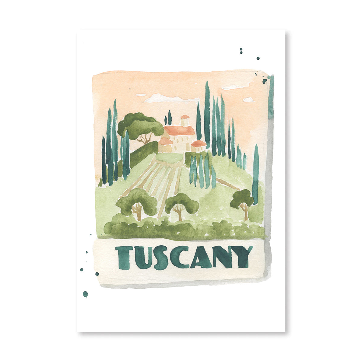 Tuscany Matchbook Art Print