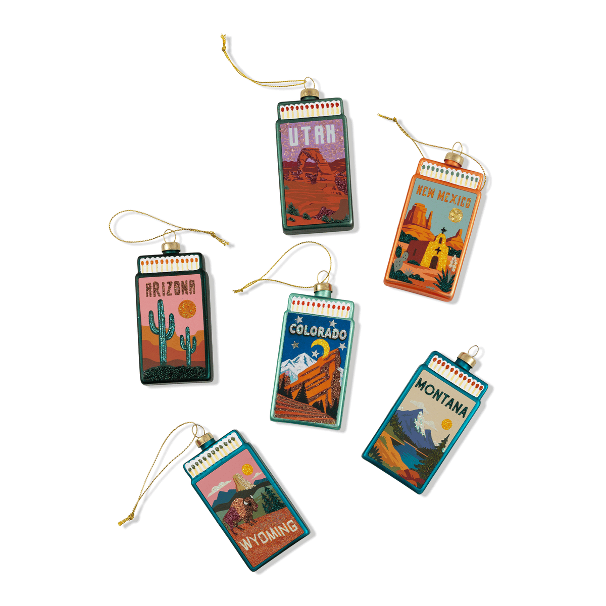 Wyoming Matchbook Ornament - Furbish Studio