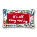 Very Merry Needlepoint Pillow - Furbish Studio