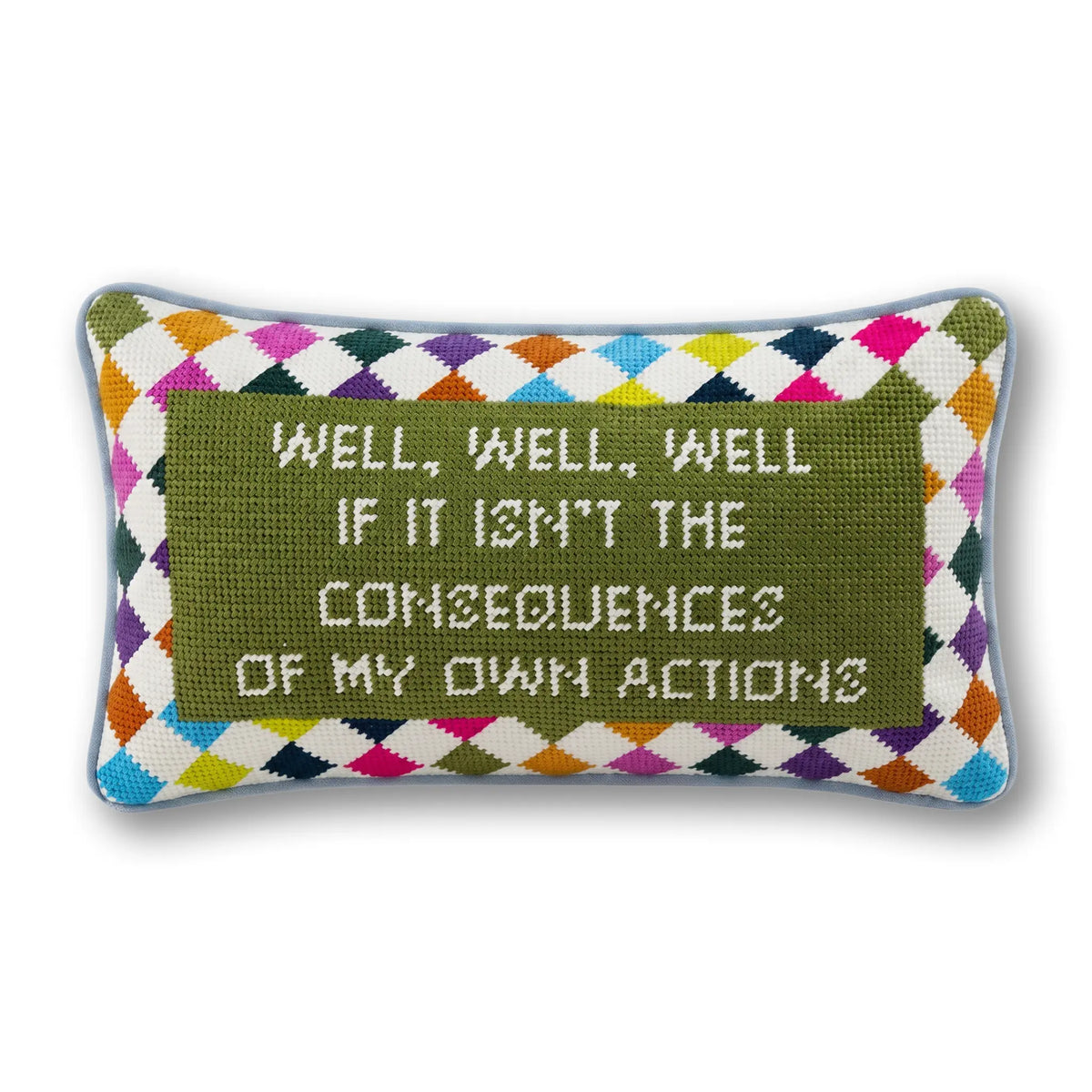 Well Well Well Needlepoint Pillow - Furbish Studio