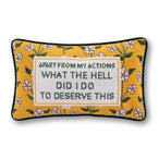 What the Hell Needlepoint Pillow - Furbish Studio