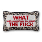 WTF Needlepoint Pillow - Furbish Studio