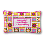 Watching Me Needlepoint Pillow - Furbish Studio