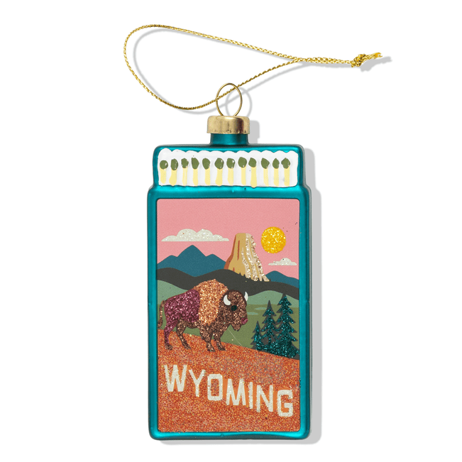 Wyoming Matchbook Ornament - Furbish Studio