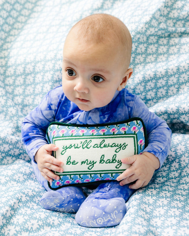 Be My Baby Mini Needlepoint Pillow - Furbish Studio