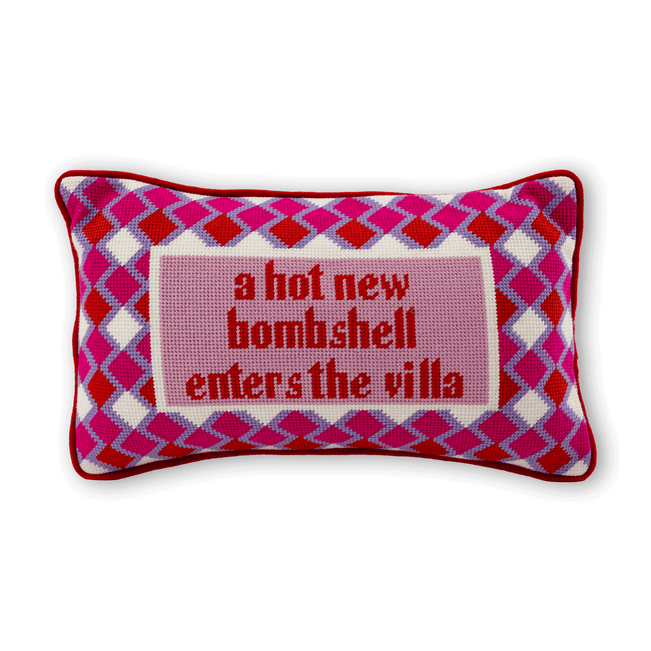Hot New Bombshell Needlepoint Pillow - Furbish Studio