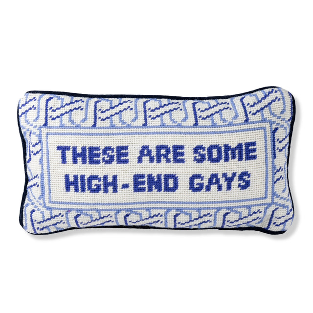 High-End Gays Needlepoint Pillow - Furbish Studio