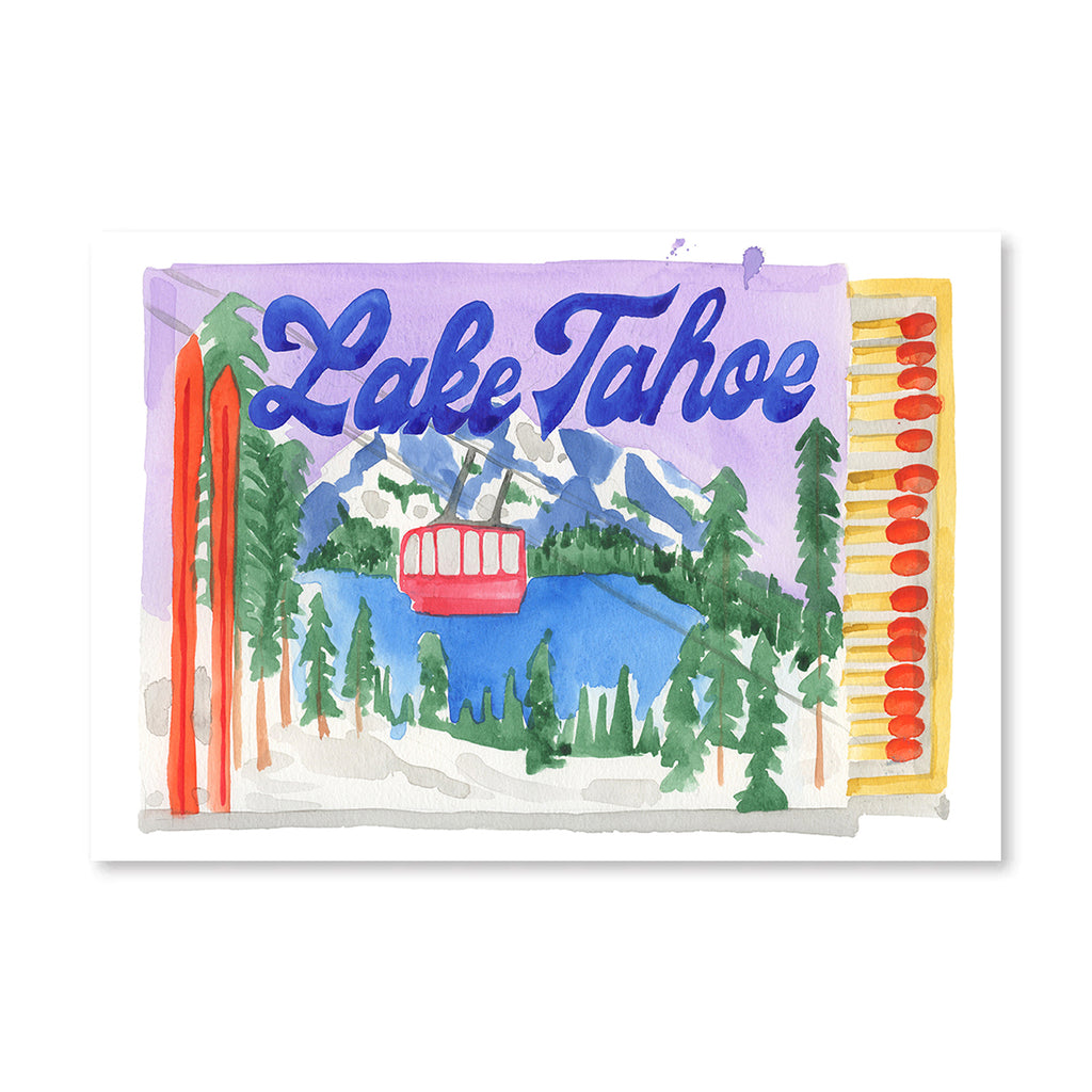 Lake Tahoe Ski Matchbook - Furbish Studio