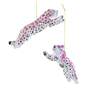 Leaping Leopards Ornaments S/2 - Furbish Studio