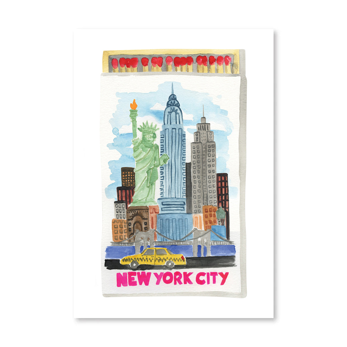 York City Matchbook Art Print