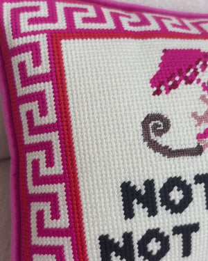 Not My Circus Needlepoint Pillow