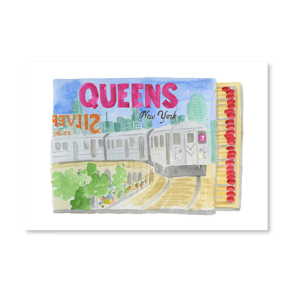 Queens New York Matchbook - Furbish Studio