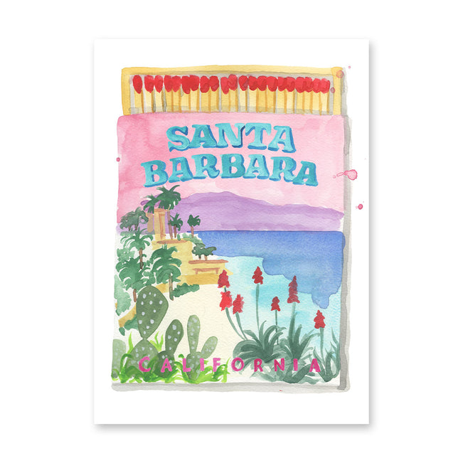 Matches with 'Santa Barbara, California' design on a white background