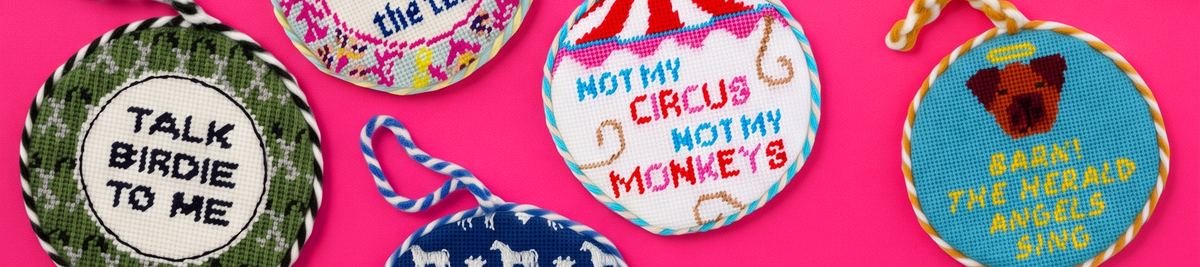 NEEDLEPOINT SAYING ORNAMENTS