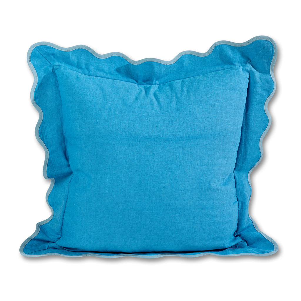 Darcy Linen Pillow - Peacock + Aqua - Furbish Studio