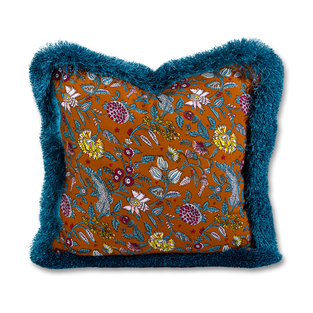 Fringe Blockprint Pillow - Yadira - Furbish Studio