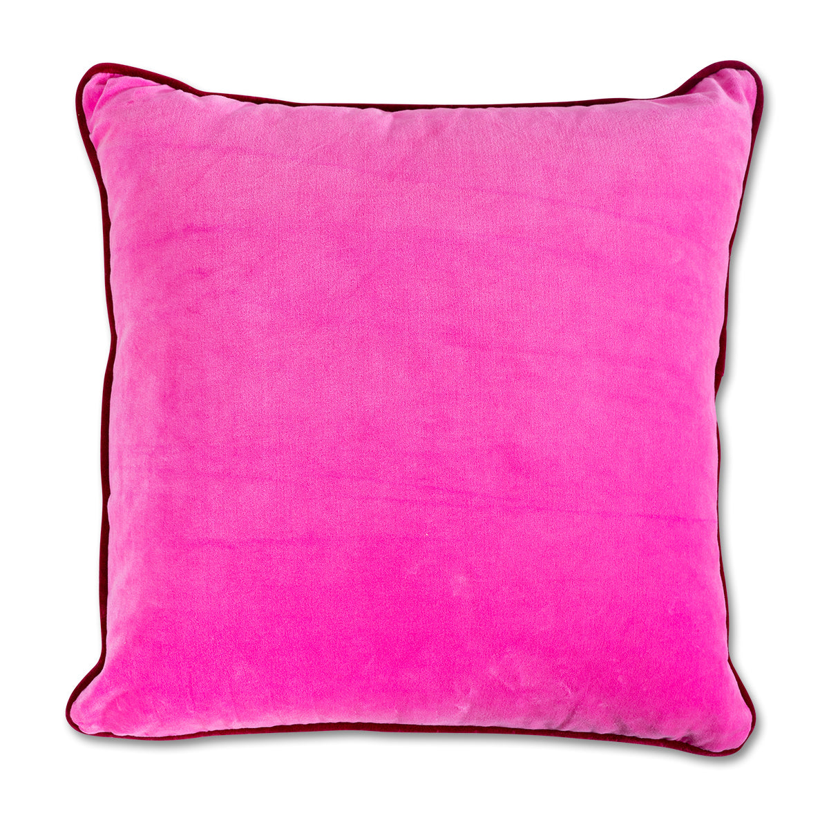 Hot Pink Throw Pillow, Fuchsia Velvet Cushion Cover