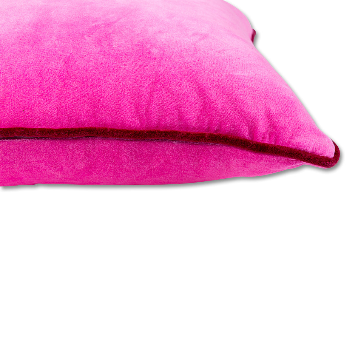 Cerise velvet cushions best sale