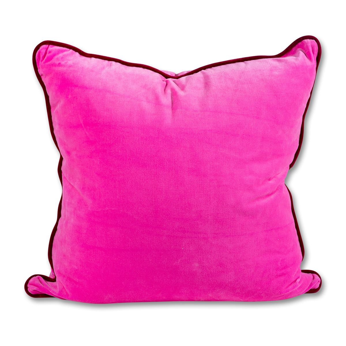 Fuschia Pink Velour Throw Pillow Cover Bright Pink Throw Pillows