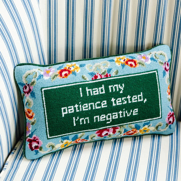 Patience Needlepoint Pillow - Furbish Studio