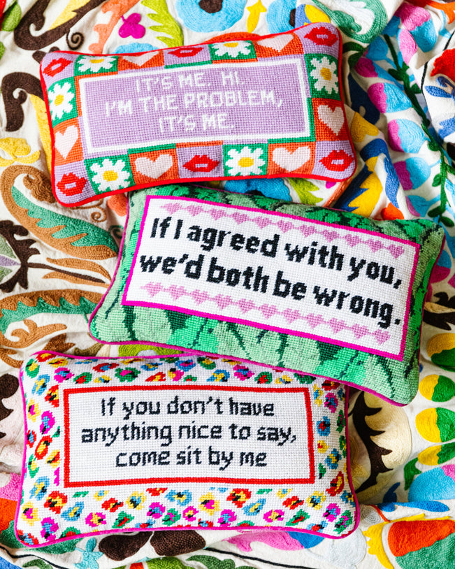 It's Me Needlepoint Pillow - Furbish Studio