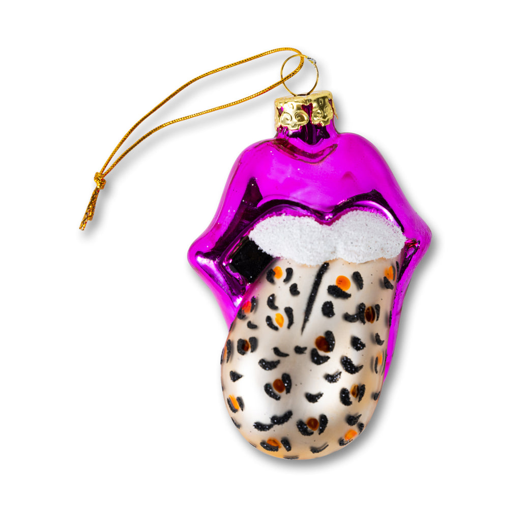 Leopard Lips Ornament - Pink - Furbish Studio