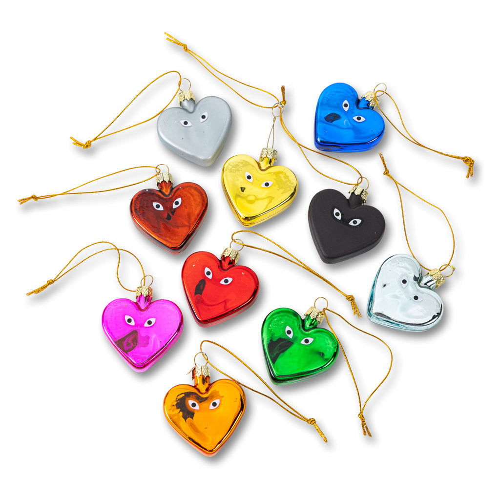 Heart Eyes Ornaments S/10 - Furbish Studio