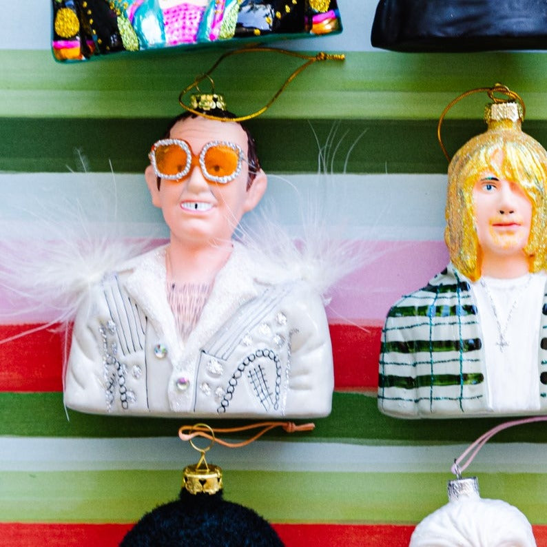 Elton John Ornament - Furbish Studio