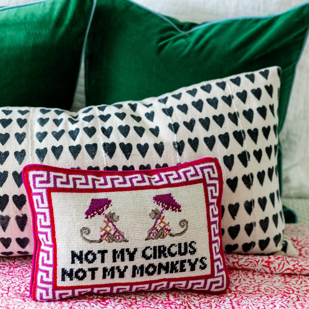 Not My Circus Needlepoint Pillow - Furbish Studio