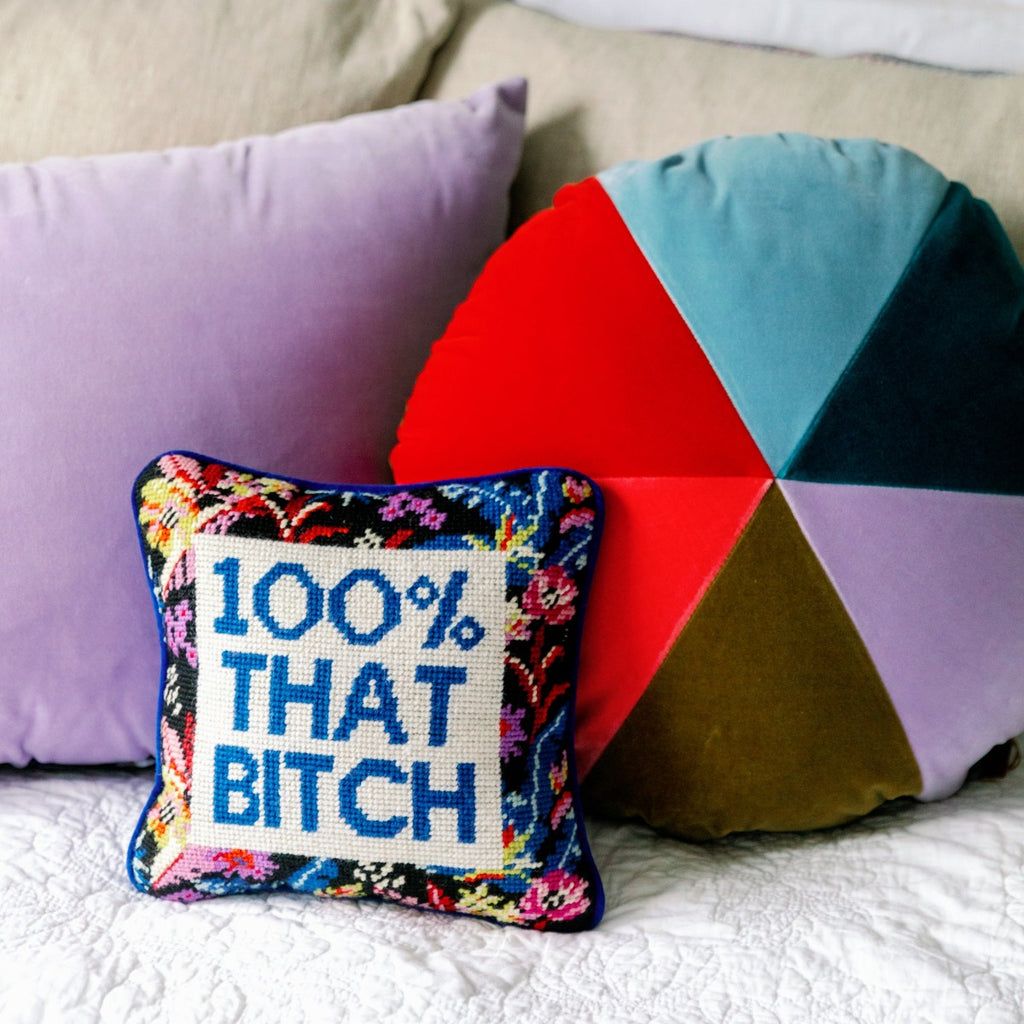 That Bitch Needlepoint Pillow - Furbish Studio