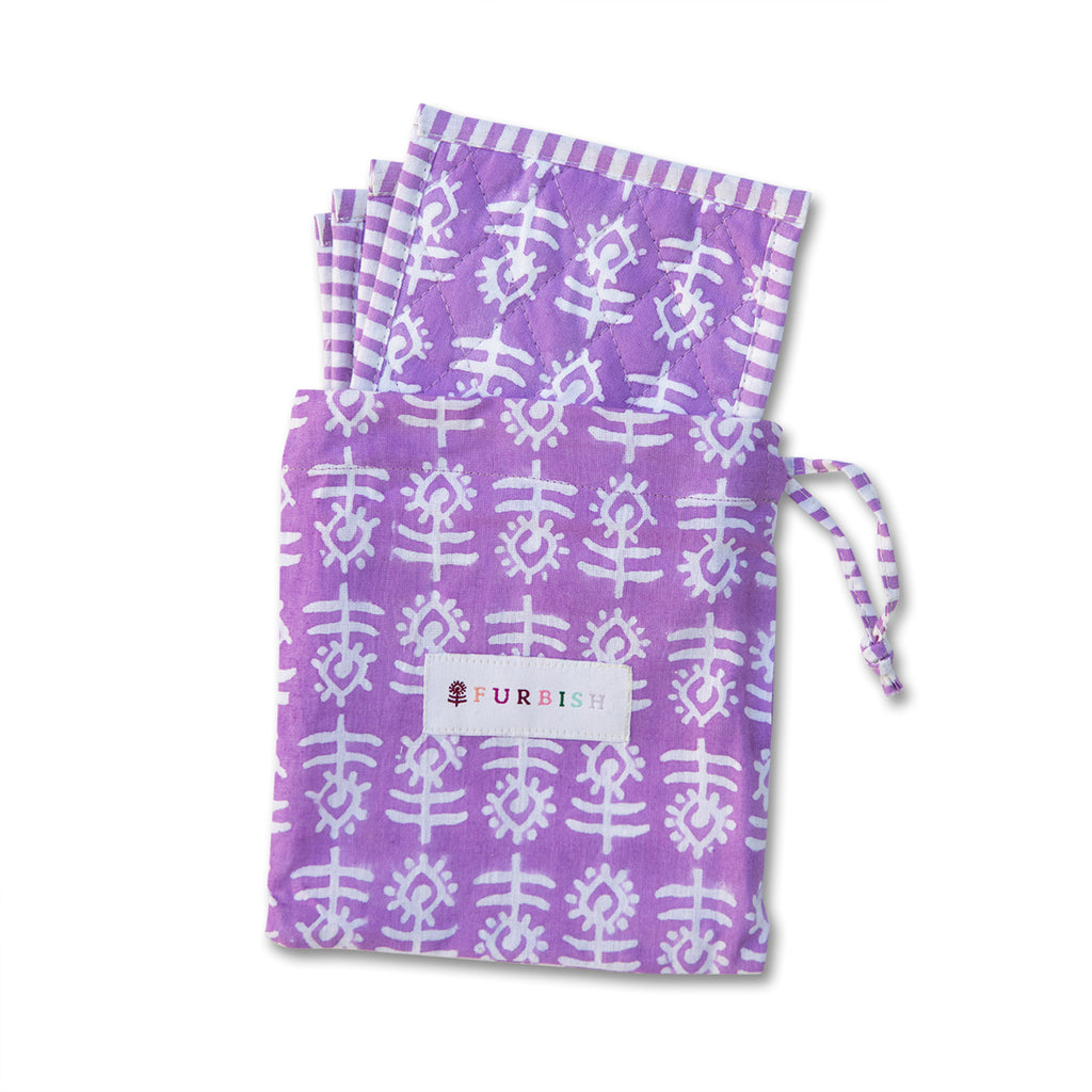 Flower Coaster S/4 - Lilac - Furbish Studio