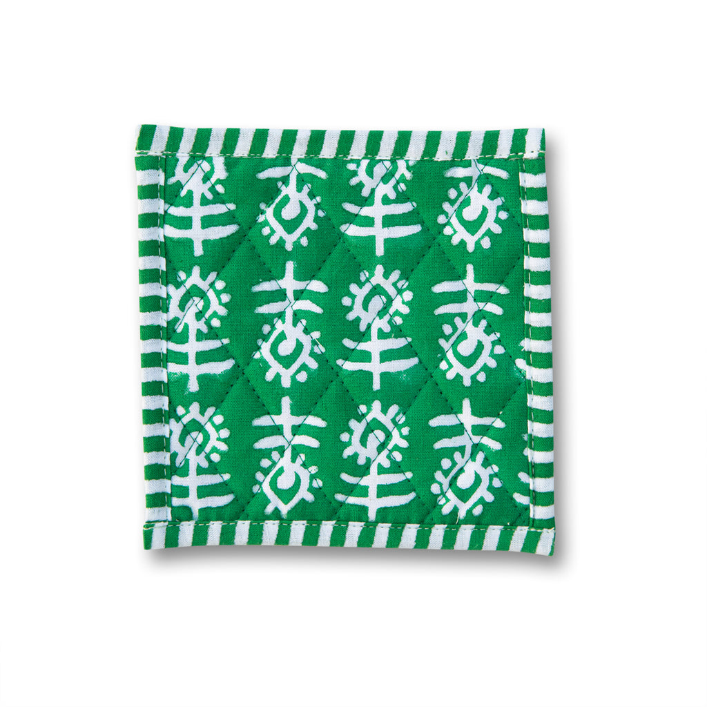 Flower Coaster S/4 - Green - Furbish Studio