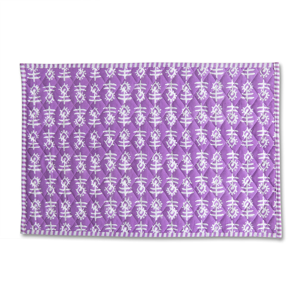 Flower Quilted Placemat - Lilac - Furbish Studio