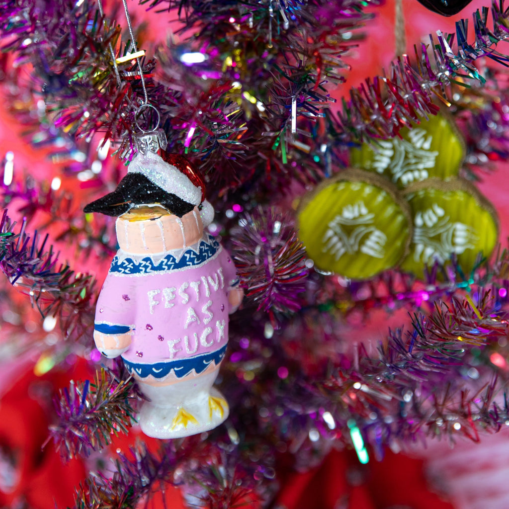 Festive AF Penguin Ornament - Furbish Studio